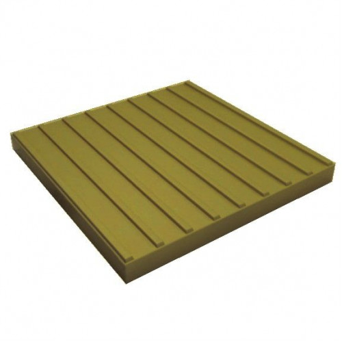 Тактильная плитка с продольными рифами 400x400x50 зеленая